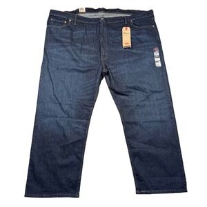 Levi's 505 Regular Mens 54x30 Dark Wash Stretch Big & Tall Jeans NWT
